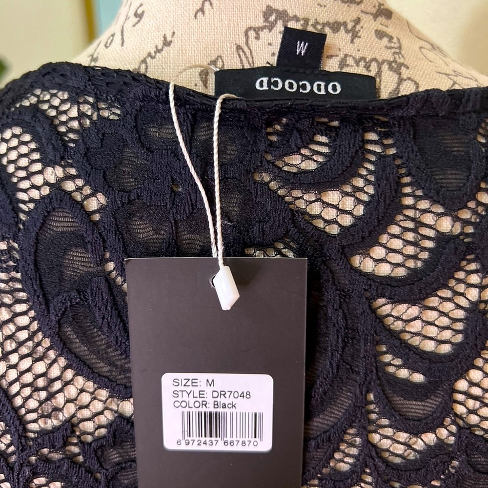 NWT Black Lace Cocktail Dress for Women Size M Medium - Picture 9 of 12